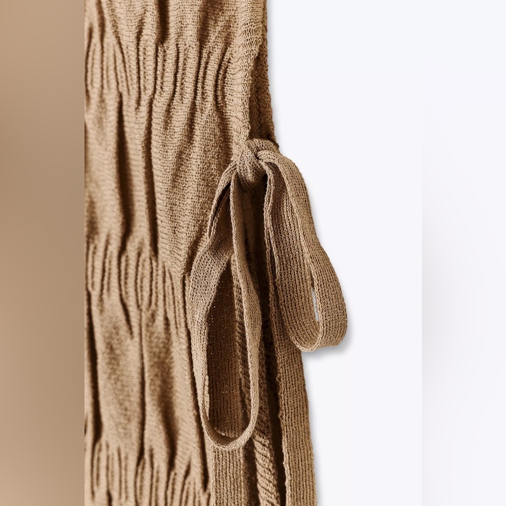 ZARA RUCHED KNIT TOP - Picture 10 of 12
